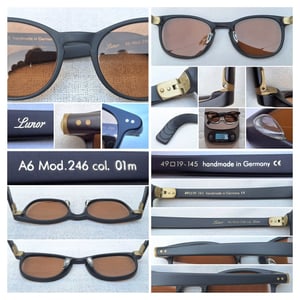 ที่สุดแห่งแว่นตาเยอรมันแฮนด์คราฟท์ยุคใหม่ ลูเนอร์–LUNOR รุ่นเรือธง A6 246 รุ่นเดียวที่ แดเนียล เคร็ก–เจมส์ บอนด์ 007 สวมใส่เป็นประจำ โคตรเลนส์กระจกพระเจ้า CARL ZEISS JENA ที่ได้รับยกย่องว่าดีที่สุดตลอดกาลของชนชาติเยอรมัน ขนาด Standard One Size 137mm ผลิตไซซ์เดียว เหมาะสำหรับผู้มีใบหน้าขนาดกลาง–เล็ก