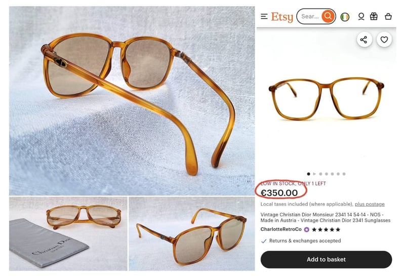 แว่นตาลักซ์ชัวรีแบรนด์ฝรั่งเศสแถวหน้าของโลก คริสเตียน ดิออร์ ปารีส–CHRISTIAN DIOR PARIS รุ่นสุภาพบุรุษ–Monsieur Series มือหนึ่ง สต็อกเก่าทศวรรษ 1980 โคตรเลนส์กระจกคริสตัล–ออโต้–อิตาเลียน บาร์เบรินี–BARBERINI ที่ได้รับยกย่องเป็น 1 ในเลนส์กระจกแว่นตาที่ดีที่สุดในโลก ขนาดมาตรฐาน–ใหญ่ 142mm