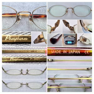 แว่นสายตาเจแปนิสแฮนด์คราฟท์ทศวรรษ 2010 ฟอสฟอรอส–PHOSPHOROS ตัวแท้ มือหนึ่ง สภาพเทพไม่เคยใช้งาน โมเดลยุคซิวิลวอร์–แปดเหลี่ยม–คลาสสิก กรอบเบต้าไทเทเนียมสีทอง เลนส์บลูโพรเทค มัลติโค้ท ค่าสายตา +275 ป้องกันแสงสีฟ้าที่อันตรายจากคอมพิวเตอร์ทุกชนิด ขนาดมาตรฐาน–Standard One Size 135mm สวมใส่ได้ทุกขนาดใบหน้า