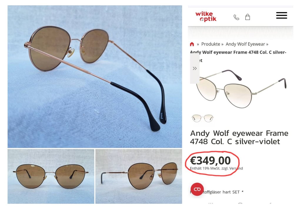 แว่นตาลักซ์ชัวรีแบรนด์อิสระจากออสเตรียที่โดดเด่นที่สุด แอนดี้ วูล์ฟ–ANDY WOLF ตัวแท้ สภาพเทพ เก่าเก็บทศวรรษ 2010 ผลงานของ แคทารีนา ชลาเกอร์ ศิลปินนักออกแบบจากเมืองกราซ เลนส์กระจกไฮ–คลาสญี่ปุ่น FLYING HORUS สีน้ำตาล–ตอร์ติญ่า หายาก งดงามมาก ขนาดมาตรฐาน–Standard One Size 142mm สวมใส่ได้ทุกขนาดใบหน้า