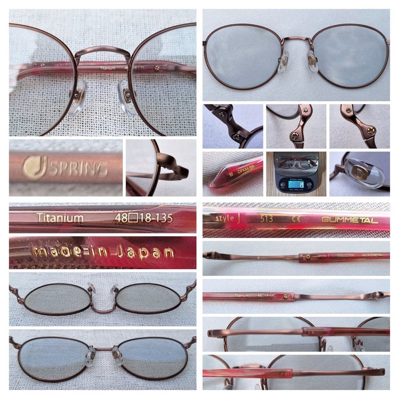 แว่นตาแฮนด์คราฟท์จากเมืองซาบาเอะ เจ สปริง–J SPRING ตัวแท้ สภาพเทพ เก่าเก็บทศวรรษ2010 กรอบไทเทเนียมบริสุทธิ์ ปลอกขา–อะซีเทต–อนุพันธุ์เส้นใยฝ้าย–โปร่งแสง โมเดลอาร์ติสท์–หยดน้ำเล็ก–แพนโต้–จอห์น เลนนอน เลนส์กระจกคริสตัลญี่ปุ่นสีน้ำตาลอ่อน น.น.19g ขนาดมาตรฐาน–Standard One Size133mm สวมใส่ได้ทุกขนาดใบหน้า