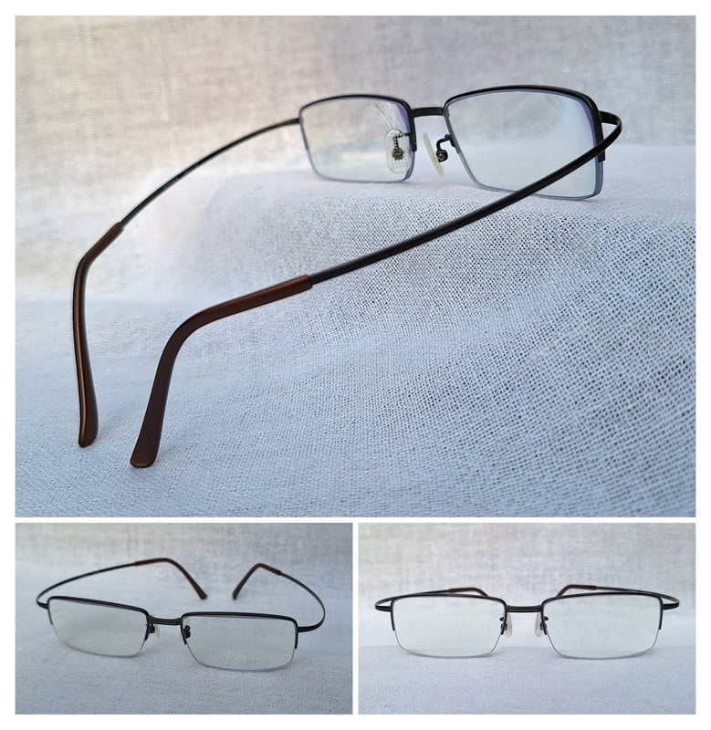 แว่นสายตาอเมริกันแคลิฟอร์เนียนสายพันธุ์ซาบาเอะ ซีโรกรา–ZEROGRA ตัวแท้ สภาพเทพ เก่าเก็บต้นทศวรรษ 2010 ผลงานศิลปินนักออกแบบชาวญี่ปุ่น โอกิ ซาโตะ กรอบวัสดุไฮเอนด์–เบต้าไทเทเนียม เลนส์บลูโพรเทคมัลติโค้ท ค่าสายตา +300 ป้องกันแสงสีฟ้าที่อันตรายจากคอมพิวเตอร์ทุกชนิด น.น.17g ขนาดมาตรฐาน–ฟรีไซซ์ 128–150mm