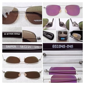 แว่นตายุโรเปียนคราฟท์โดยช่างฝีมือชาวดัตช์ จี–สตาร์ รอว์ G–STAR RAW ตัวแท้ มือหนึ่ง สต็อกเก่าทศวรรษ2000 ผลงานออกแบบของศิลปินอัมสเตอร์ดัม โจส ฟอน ทิลเบิร์ก–Jos Van Tilburg เลนส์โพลีคาร์บอเนท ออริจินัล จี–สตาร์ รอว์ สีเขียวทหาร–Army Green เท่มาก ขนาดมาตรฐาน–Standard One Size143mm สวมใส่ได้ทุกขนาดใบหน้า