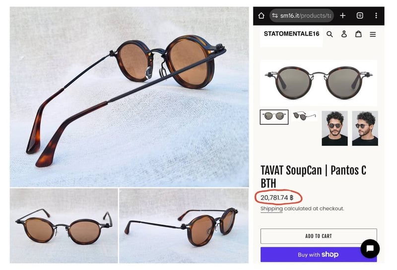 โคตรแว่นตาอิตาเลียนแฮนด์คราฟท์ที่ถือกำเนิดจาก 2 สิ่งดีที่สุดจาก 2 ทวีป ทาวาท–TAVAT รุ่นเรือธง Soup Can Collection สภาพเทพ เก่าเก็บทศวรรษ 2010 อลังการงานสร้างกว่า 100 ขั้นตอน เลนส์กระจกคริสตัลพระเจ้า CARL ZEISS JENA ที่ได้รับยกย่องว่าดีที่สุดตลอดกาลของชนชาติเยอรมัน ขนาดมาตรฐาน–Standard One Size 155mm โคตรแว่นตาอิตาเลียนแฮนด์คราฟท์ที่ถือกำเนิดจาก 2 สิ่งดีที่สุดจาก 2 ทวีป ทาวาท–TAVAT รุ่นเรือธง Soup Can Collection สภาพเทพ เก่าเก็บทศวรรษ 2010 อลังการงานสร้างกว่า 100 ขั้นตอน เลนส์กระจกคริสตัลพระเจ้า CARL ZEISS JENA ที่ได้รับยกย่องว่าดีที่สุดตลอดกาลของชนชาติเยอรมัน ขนาดมาตรฐาน–Standard One Size 155mm