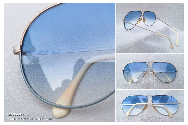 1 ในตำนานความยิ่งใหญ่ของแว่นตาฝรั่งเศสศตวรรษที่ 20 โซลอามอร์–SOL AMOR มือหนึ่ง สต็อกเก่าทศวรรษ 1980 โมเดลหยดน้ำตา–นักบิน–คานสไตลิช 2 ชั้น เลนส์โพลีคาร์บอเนตกันแดด สีฟ้าฝรั่งเศส–French Blue ป้องกัน UV100% น.น.เบาพิเศษ 25g ขนาดมาตรฐาน–ใหญ่ 145mm 1 ในตำนานความยิ่งใหญ่ของแว่นตาฝรั่งเศสศตวรรษที่ 20 โซลอามอร์–SOL AMOR มือหนึ่ง สต็อกเก่าทศวรรษ 1980 โมเดลหยดน้ำตา–นักบิน–คานสไตลิช 2 ชั้น เลนส์โพลีคาร์บอเนตกันแดด สีฟ้าฝรั่งเศส–French Blue ป้องกัน UV100% น.น.เบาพิเศษ 25g ขนาดมาตรฐาน–ใหญ่ 145mm