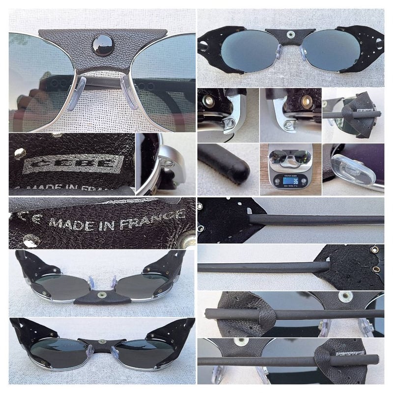 โคตรแว่นตาก็อกเกิลส์–สตีมพังก์ฝรั่งเศสที่เก่าแก่ที่สุด ราคานักศึกษา ป.โท เซเบ–CÉBÉ ตัวแท้ มือหนึ่ง สต็อกเก่าทศวรรษ2000 โมเดลคลาสสิก–จีโอเมตริก–วงรี–ก็อกเกิลส์ กรอบราชสีห์เงิน–โล่นิรภัยหนังแท้–ถอดเข้าออกได้ เลนส์กระจกคริสตัลญี่ปุ่น UNION COLOR LENS by Union Optical ขนาดมาตรฐาน–Standard One Size 142mm