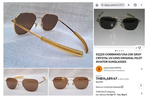 1 ใน 4 โคตรแว่นตาอเมริกันเสืออากาศยุคสงครามเวียดนาม คอมมานด์–COMMAND ตัวแท้ สภาพดีงาม วินเทจทศวรรษ 1970 ใช้งานทนุถนอม 23KGP อะร้าอร่ามสุดๆ โคตรเลนส์กระจกคริสตัลพระเจ้าล้ำค่า CARL ZEISS JENA ที่ได้รับยกย่องว่าดีที่สุดตลอดกาลของชนชาติเยอรมัน ขนาดมาตรฐาน–ใหญ่ 147mm สวมใส่ได้ทุกขนาดใบหน้า