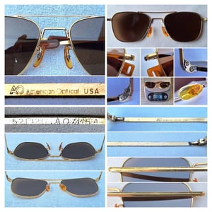 โคตรแว่นตาอเมริกันเสืออากาศยุคสงครามเวียดนาม เอโอ อเมริกัน ออปติคัล–AO AMERICAN OPTICAL ตัวแท้ ราคานักศึกษา ป.โท สภาพดีงาม เก่าเก็บทศวรรษ1970 สนธิกำลังกับโคตรเลนส์กระจกพระเจ้า คาร์ล ไซส์ เยนา ที่ได้รับยกย่องว่าดีที่สุดตลอดกาลของชนชาติเยอรมัน ขนาดมาตรฐาน137mm เลนส์ไซซ์หล่อ52mm สวมใส่พอดีใบหน้า เท่มาก