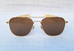 1 ใน 4 โคตรแว่นตาอเมริกันเสืออากาศยุคสงครามเวียดนาม คอมมานด์–COMMAND ตัวแท้ สภาพเทพ เก่าเก็บทศวรรษ 1970 กรอบทอง 23KGP อะร้าอร่ามสุดๆ โคตรเลนส์กระจกคริสตัลพระเจ้าล้ำค่า CARL ZEISS JENA ที่ได้รับยกย่องว่าดีที่สุดตลอดกาลของชนชาติเยอรมัน ขนาดมาตรฐาน–ใหญ่ 147mm สวมใส่ได้ทุกขนาดใบหน้า