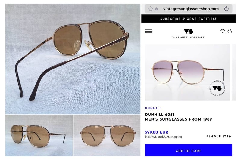 ที่สุดแห่งแว่นตาผู้ดีอังกฤษสายพันธุ์ลอนเดินเนอร์ อัลเฟรด ดันฮิลล์-ALFRED DUNHILL รุ่นหายาก 6051 ตัวแท้ สภาพเทพ เก่าเก็บ ค.ศ.1989 กรอบไทเทเนียมบริสุทธิ์สีทอง เลนส์กระจกคริสตัลอิตาเลียนวินเทจ ซาฟิโร–SAFILO สีน้ำตาล–ตอร์ติญ่า งดงามมาก ป้องกัน UV100% ขนาดมาตรฐาน 142mm ที่สุดแห่งแว่นตาผู้ดีอังกฤษสายพันธุ์ลอนเดินเนอร์ อัลเฟรด ดันฮิลล์-ALFRED DUNHILL รุ่นหายาก 6051 ตัวแท้ สภาพเทพ เก่าเก็บ ค.ศ.1989 กรอบไทเทเนียมบริสุทธิ์สีทอง เลนส์กระจกคริสตัลอิตาเลียนวินเทจ ซาฟิโร–SAFILO สีน้ำตาล–ตอร์ติญ่า งดงามมาก ป้องกัน UV100% ขนาดมาตรฐาน 142mm