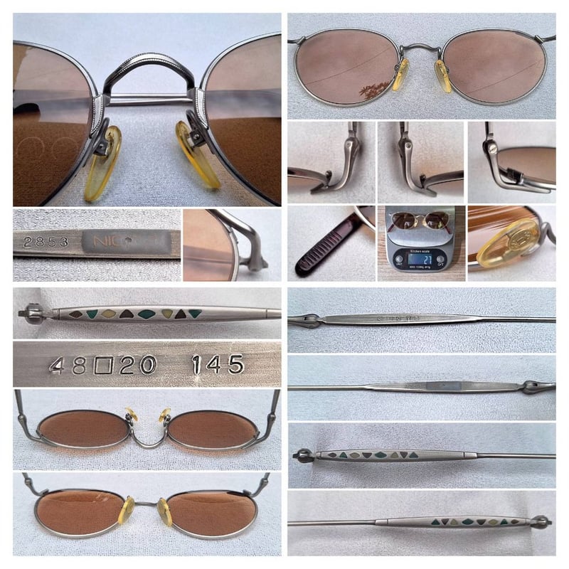 แว่นตาหัตถศิลป์จากแรงบันดาลใจของมหาวิหารโกธิค นิโคล โดย มัตสึดะ–NICOLE by MATSUDA 1 ในผู้ผลิตแว่นตาที่ดีที่สุดของญี่ปุ่น ตัวแท้ สภาพเทพ เก่าเก็บทศวรรษ1980 โคตรเลนส์กระจกพระเจ้า คาร์ล ไซส์ เยนา ที่ได้รับยกย่องว่าดีที่สุดตลอดกาลของชนชาติเยอรมัน ขนาดมาตรฐาน–Standard One Size128mm สวมใส่ได้ทุกขนาดใบหน้า