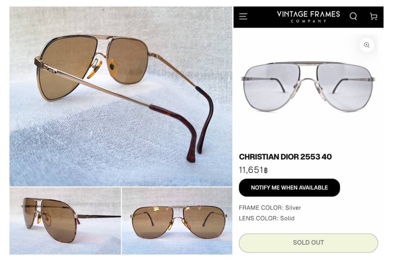 แว่นตาฝรั่งเศสแถวหน้าของโลก คริสเตียน ดิออร์ ปารีส–CHRISTIAN DIOR PARIS รุ่นหายาก 2553 40 ตัวแท้ สภาพเทพ เก่าเก็บทศวรรษ 1980 สนธิกำลังกับโคตรเลนส์กระจกคริสตัลอิตาเลียนวินเทจ ซาฟิโร–SAFILO สีน้ำตาล–ตอร์ติญ่า งดงามมาก ป้องกัน UV100% ขนาดมาตรฐาน–ใหญ่ 145mm