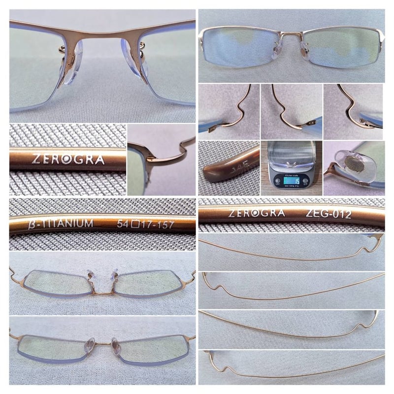 แว่นสายตาอเมริกันแคลิฟอร์เนียนสายพันธุ์ซาบาเอะ ซีโรกรา-ZEROGRA ตัวแท้ สภาพเทพ เก่าเก็บกลางทศวรรษ 2010 ผลงานศิลปินชาวญี่ปุ่น โอกิ ซาโตะ กรอบวัสดุไฮเอนด์–เบต้าไทเทเนียม เลนส์บลูโพรเทคมัลติโค้ท ค่าสายตา +250 ป้องกันแสงสีฟ้าที่อันตรายจากคอมพิวเตอร์ทุกชนิด น.น. เบาพิเศษ 15g ขนาดมาตรฐาน–ฟรีไซซ์ 128–145mm