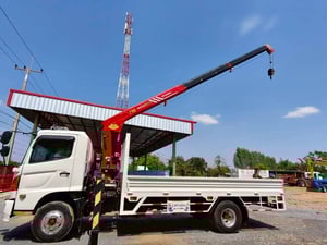 HINO FC 144แรงม้า รถบรรทุก 6ล้อ กระบะเหล็กติดเครน ปี2003