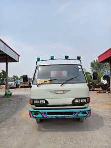 HINO KM779 117แรงม้า รถบรรทุก 6ล้อ กระบะเหล็กติดเครน ปี1999