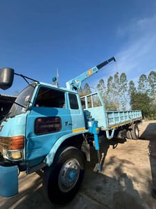 HINO FD168 202แรงม้า รถบรรทุก 6ล้อ กระบะเหล็กติดเครน ปี1997