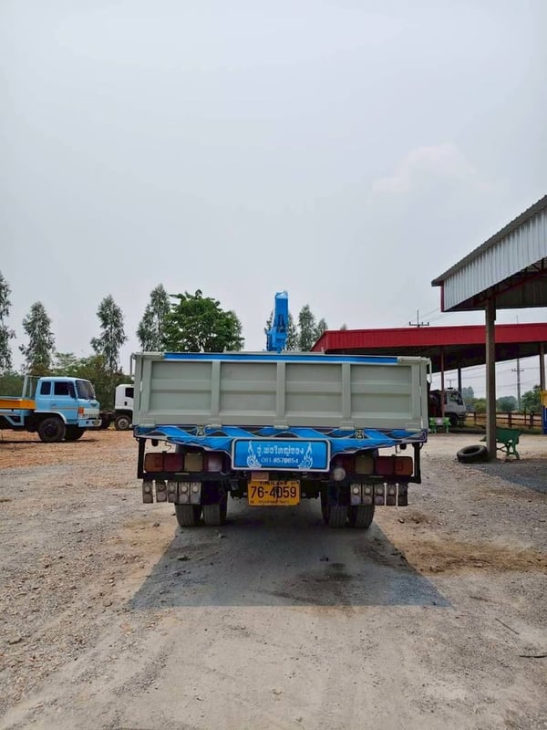 HINO FD168 202แรงม้า รถบรรทุก 6ล้อ กระบะเหล็กติดเครน ปี1997