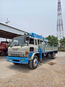 HINO FD168 202แรงม้า รถบรรทุก 6ล้อ กระบะเหล็กติดเครน ปี1997