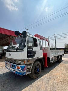 HINO FF 195แรงม้า รถบรรทุก 6ล้อ กระบะเหล็กติดเครน ปี1996
