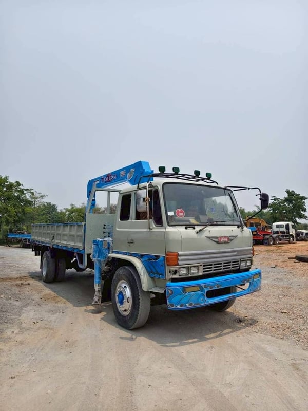 HINO FD168 202แรงม้า รถบรรทุก 6ล้อ กระบะเหล็กติดเครน ปี1997