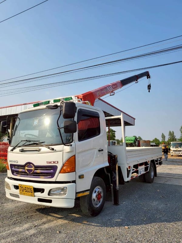 HINO FC 144แรงม้า รถบรรทุก 6ล้อ กระบะเหล็กติดเครน ปี2003