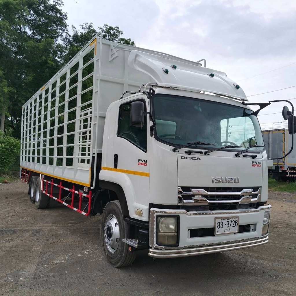 ISUZU FVM 240แรงม้า รถบรรทุก 10ล้อ กระบะคอกสูง ปี2018