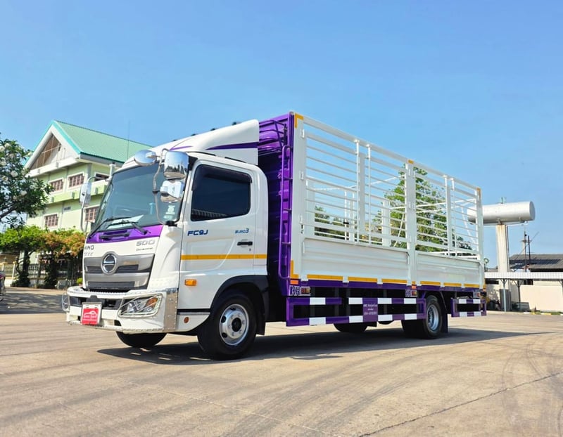NEW HINO FC9J 210 กระบะพื้นสแตนเลส ปี 2567 ยาว 6.60 เมตร เปิดข้างรอบข้าง