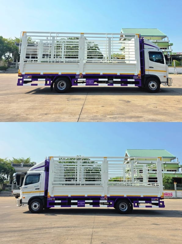NEW HINO FC9J 210 กระบะพื้นสแตนเลส ปี 2567 ยาว 6.60 เมตร เปิดข้างรอบข้าง