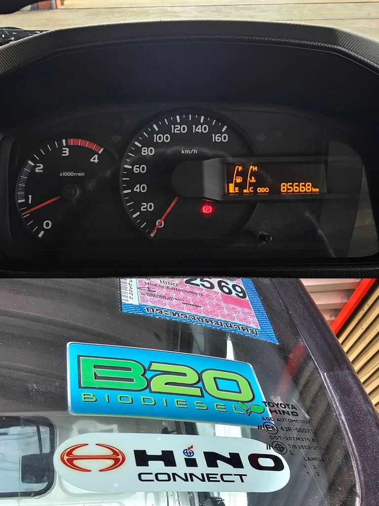 4ล้อ HINO ATOM XZU 136 ตู้เย็น ไมล์ 85,xxx กระจกไฟฟ้า ปี 2566 ป้ายเล็กไม่ติดเวลา