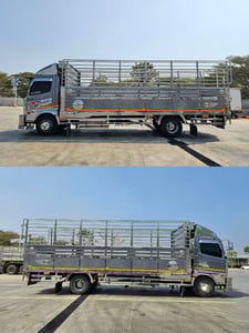 NEW Hino FC9J 210 Victor อู่ช่างยุทธ ปี 2566 ยาว 6.60 เมตร กระบะพื้นสแตนเลส+แผงมิเนียม