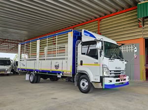NEW FRR 210 ปี 2566 กระบะคอก แผงมิเนียม เปิดรอบข้างได้ ยาว 6.60 เมตร แผงมิเนียม น.น รถ 4.8 ตัน