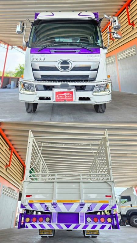 NEW Hino FC9J 210 Victor กระบะพื้นสแตนเลส ปี 2567 ยาว 6.60 เมตร เปิดข้างรอบข้าง