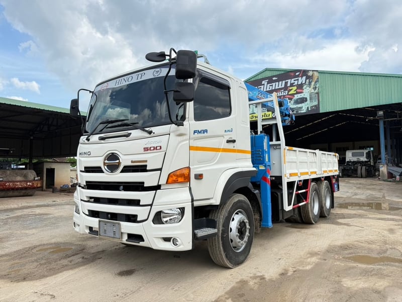 🔥HINO FM1A 344 แรงม้า ปี 66 ติดเครน XCMG 6.5 ตัน (4 ปลอก 3 ชัก)🚚