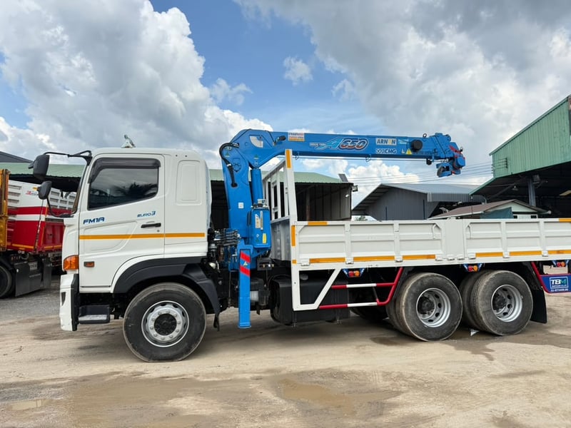 🔥HINO FM1A 344 แรงม้า ปี 66 ติดเครน XCMG 6.5 ตัน (4 ปลอก 3 ชัก)🚚