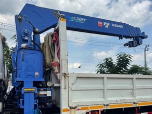 ISUZU FTR 240แรงม้า รถบรรทุก 6ล้อ กระบะเหล็กติดเครน ปี2019 เลขไมล์น้อยกว่า 500,000 กม.