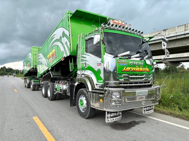 พ่วงดั้ม FXZ 360 ปี 65 ไมล์น้อยเพียง 120,000 km. รถสวยมาก สภาพพร้อมใช้งาน รถเดิมไม่มีอุบัติเหตุ