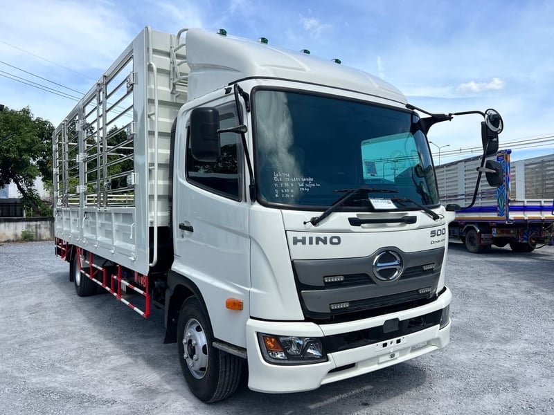 HINO FC9J 210 HP กระบะเหล็กลูกรั้วเลส เปิดได้รอบ ยาว 6.55 🔥💕