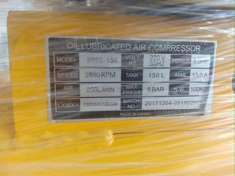 ปั๊มลม สายพาน Air Compressor VALU 3 HP - 150 L