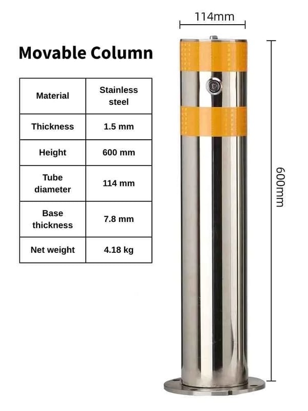 เสากันชนสูง 60 ซม. guard pole (รุ่น GP6)