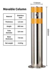 เสากันชนสูง 60 ซม. guard pole (รุ่น GP6)