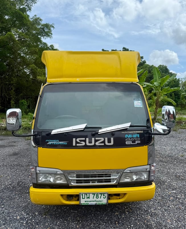 NKR 100 แรง (การ์ตูน) (4 ล้อ - ป้ายเล็กไม่ติดเวลา) (กระบะ+ตู้ทึบ) (กระทะผ่า+ยางดี 4 เส้น) (แบตเตอรี่ใหม่) เครื่องดี คัสซีสวย แอร์เย็น พร้อมโอน