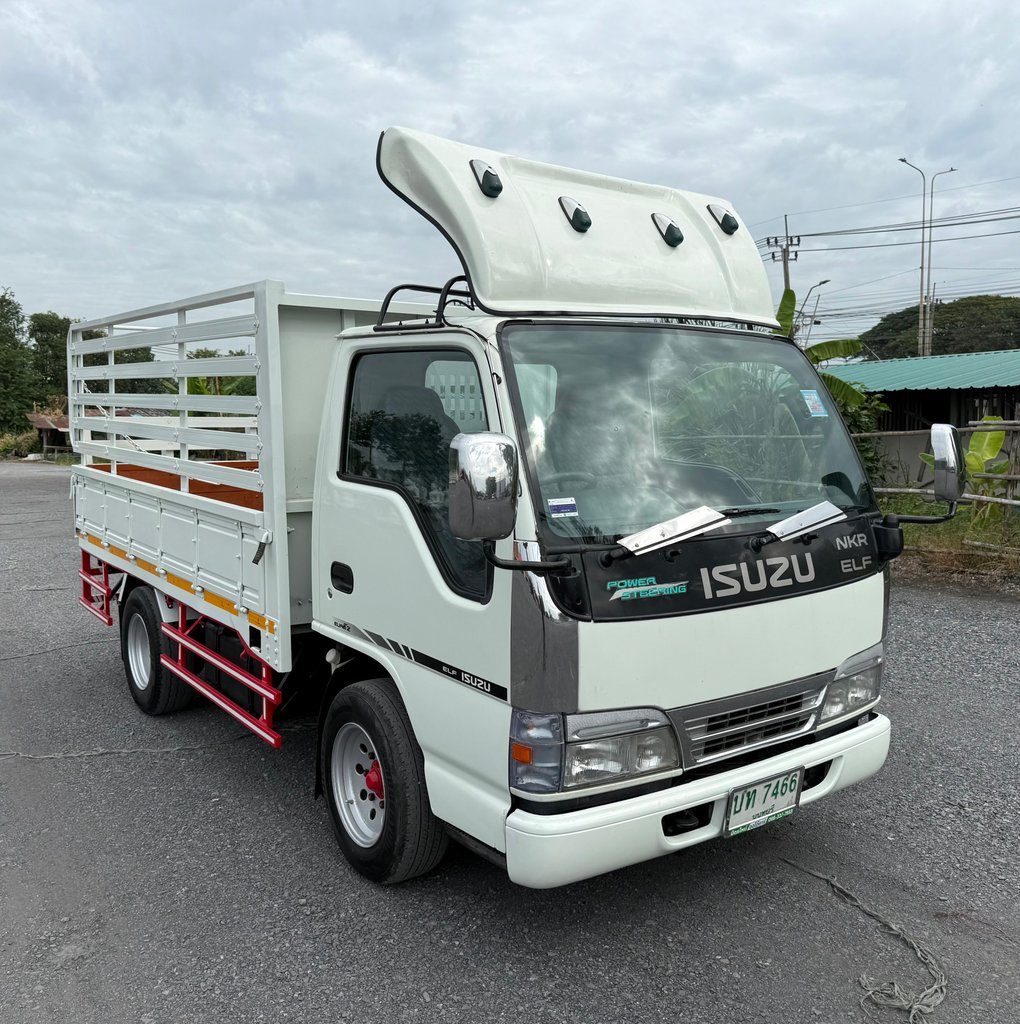 ISUZU NKR 120 แรง ปี 2555 (4 ล้อ-ไม่ติดเวลา) (กระบะ+คอก) เครื่องดี คัสซีสวย แอร์เย็น รถสวย พร้อมใช้งานทันที