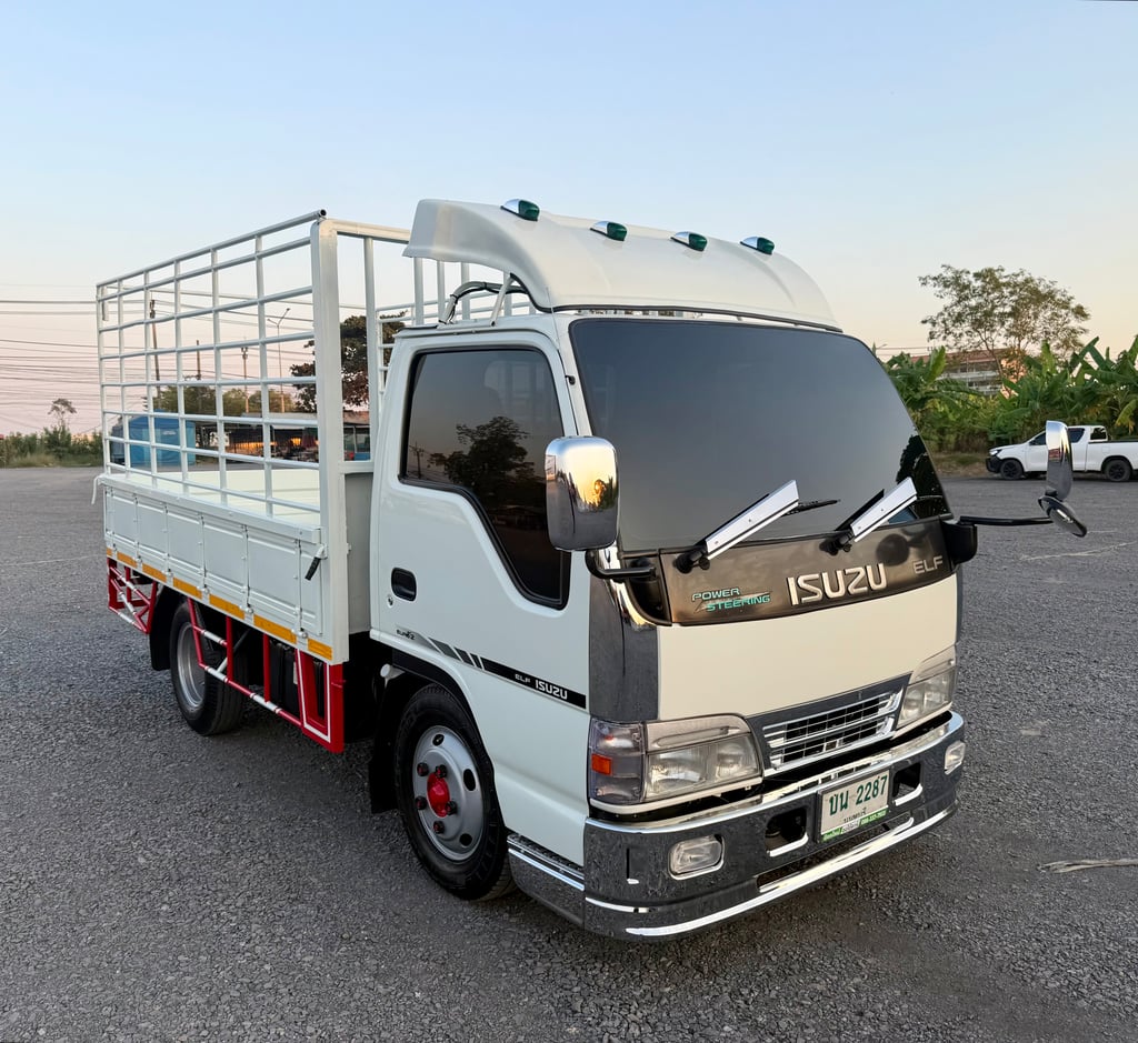 ISUZU NKR 120 แรง ปี 2553 (4 ล้อ-ไม่ติดเวลา) (กระบะ+คอก) เครื่องดี คัสซีสวย แอร์เย็น รถสวย พร้อมใช้งานทันที