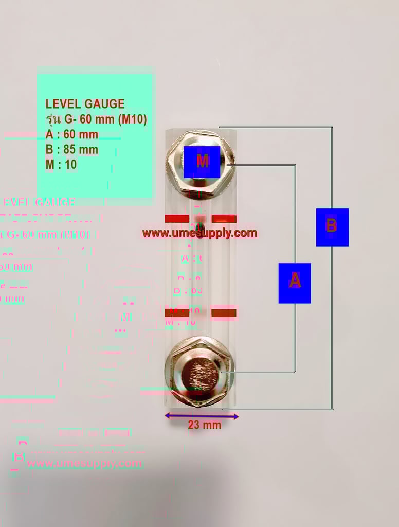 LEVEL GAUGE SCREW AIRCOMPRESSOR เกจวัดระดับน้ำมัน (063-1614747) LEVEL GAUGE SCREW AIRCOMPRESSOR เกจวัดระดับน้ำมัน (063-1614747)