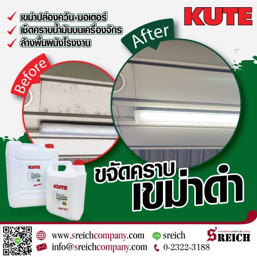 น้ำยา คิวท์ ล้างคราบเขม่าประสิทธิภาพสูง ล้างคราบเขม่า หรือคราบควันดำ 
