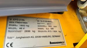 234 รถไฟฟ้านั่งขับ Jungheinrich EFG218