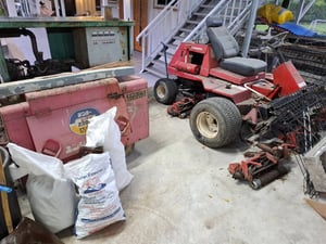 เหมาขาย 4 ชิ้นใหญ่ รถกวาดถนน + รถตัดหญ้า 5 แก๊งค์ + เครื่องปั่นไฟ + เครื่องปั่นไฟเชื่อมเหล็ก