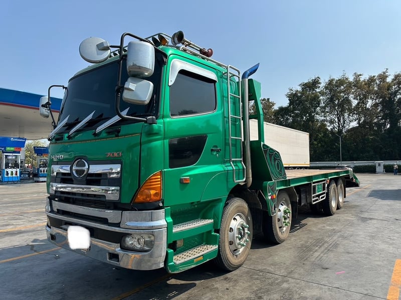 ราคา899000บาทขายรถบรรทุก 12 ล้อเทเลอร์ท้ายลาดฮีโน่FM2K-series 7 เครื่องE13C-380แรงม้ารถปี 2540 รถพน้อมใช้งานเอกสารทะเบียนพร้อมสนใจ0911464263