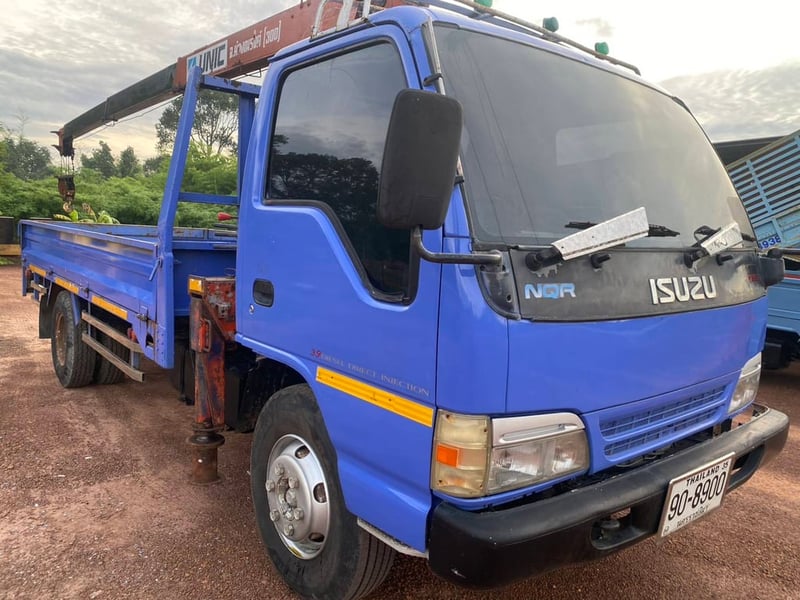 ขายรถบรรทุก 6 ล้อติดเครน isuzu NPR 71 เครื่อง 4 HG1-130 แรงม้ารถปี 48 เคนยูนิค 3 ตันท้องแบน 4 ปลอก 3 ชักสุดท้ายใช้ถอดสลับมือดึงกระบะติดเคแล้วเหลือ 4 เมตร 50เอกสารทะเบียนพร้อม