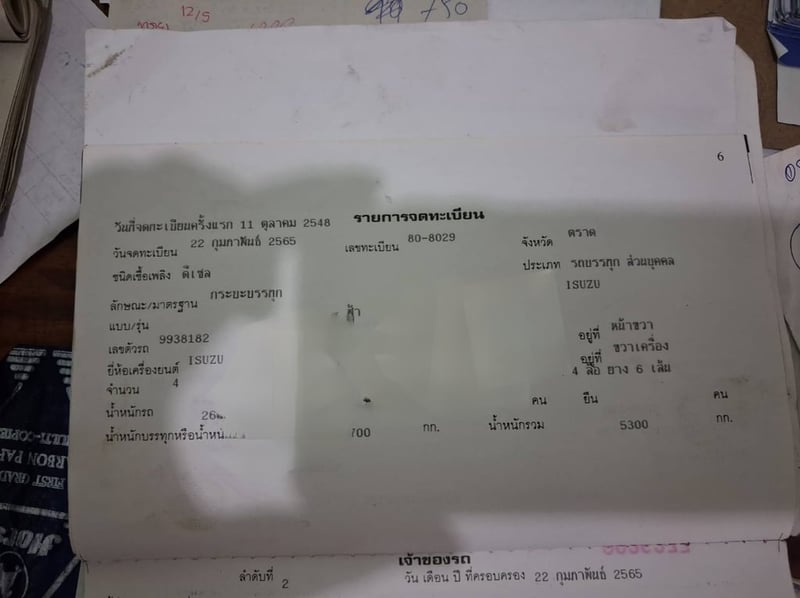 อีซูซุ115แรงม้า เทอร์โบรถบรรทุก 6ล้อ ดั้มพ์ ปี2005